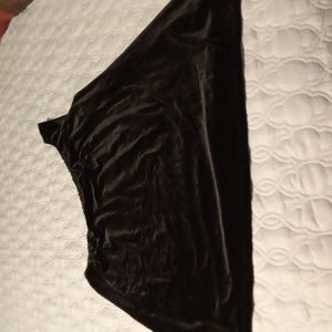 French Connection Black Velvet One Shoulder Top NWTs